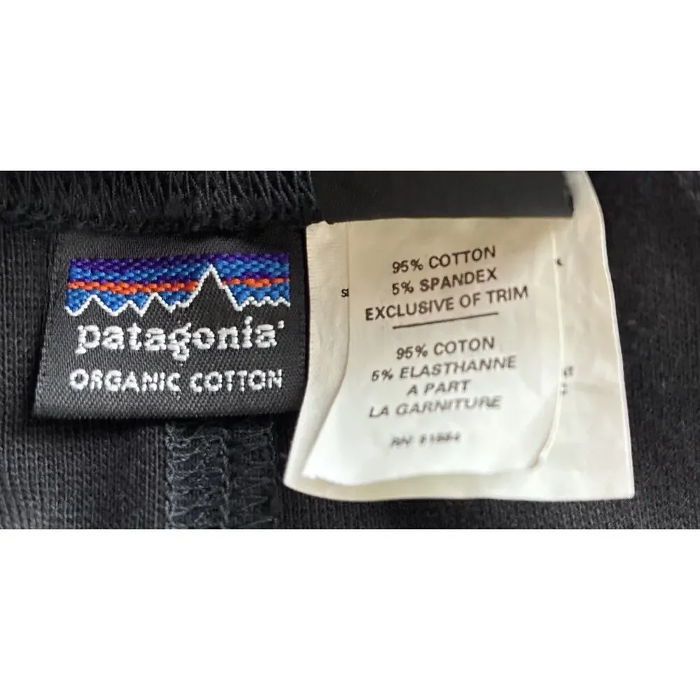 Patagonia Organic Cotton Maxi Skirt Womens L Black Pull On Stretch Knit USA
